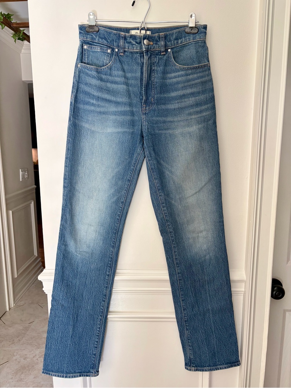 Madewell The Longline Straight Jeans Size 27 High Rise Medium Wash